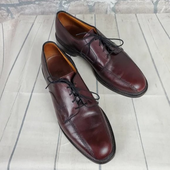 Allen Edmonds Other - Allen Edmonds Hillcrest Burgundy Leather Lace Up Bicycle Toe Blucher Size 10D